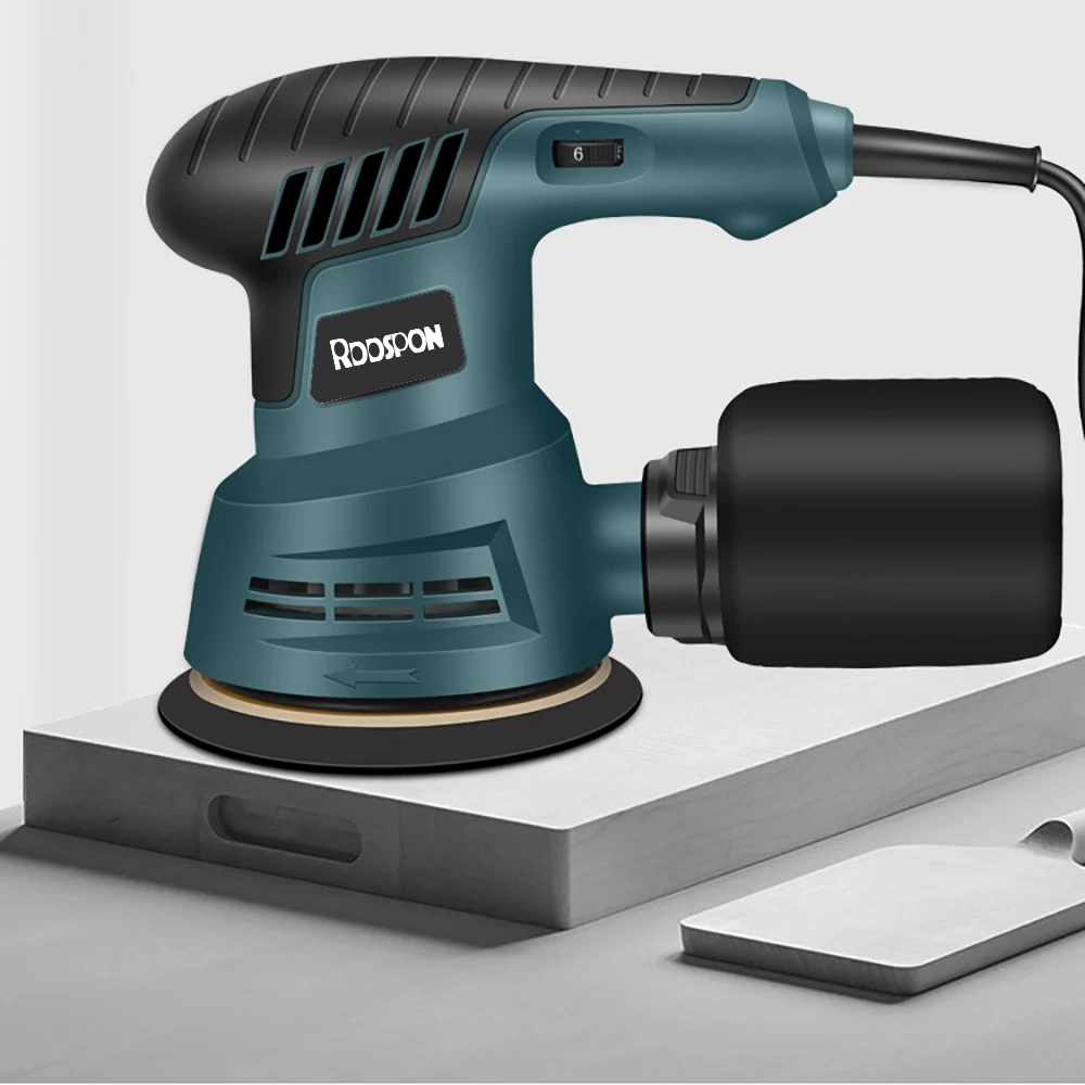 Electric Sander Machine 300W Random Orbital Polisher 110V&220V Variable Speed Sander with 125mm Sandpaper Car Polishing Machine 2