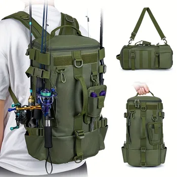 Questo zaino da pesca multifunzionale per esterni può essere utilizzato anche come borsa da viaggio per picnic, adatto per la pesca e i picnic.