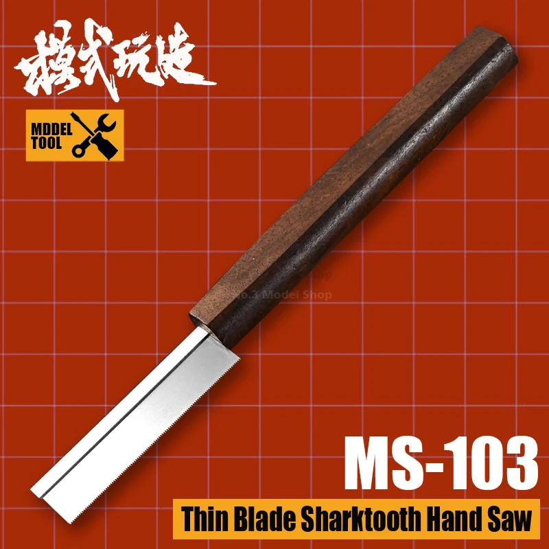 MSWZ Wooden Handle Thin Blade Sharktooth Hand Saw for Gundam Military Model Making Hobby Modeling Hobby DIY Tools, model tools