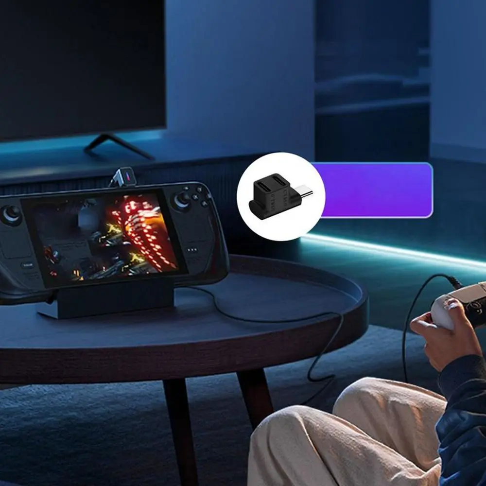 2 in 1 10Gbps 남성-여성 100W 고속 충전 USB C 컨버터 타입-C 3.1 어댑터 (스팀덱용)