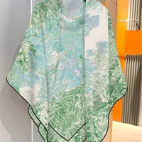 130Cm Autumn and Winter New Plant Jungle Flower Imitation Silk Fur Girl Outdoor Travel Shawl Warm Scarf Large Square Scarf Gift - Image 3