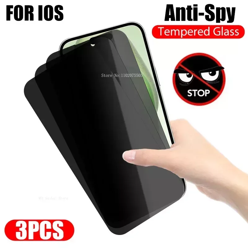 

3 шт. противошпионская Защита экрана для iPhone 15 14 13 12 11 Pro Max Mini, закаленное стекло для конфиденциальности для iPhone 14 15 Plus XS XR, стекло