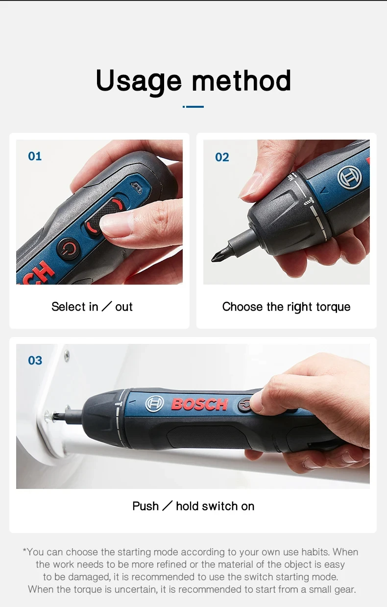 Bosch Go Electric Screwdriver Cordless Rechargeable