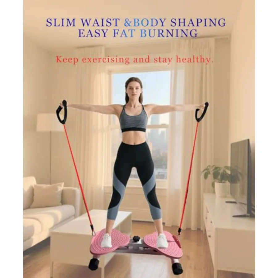 Waist Twister: Adjustable Ab Twisting Machine for Core & Abs Workout | Noiseless Home Gym Equipment to Slim Waist - Ideal for Wo