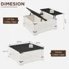 Farmhouse Lift Top Coffee Table with Storage, 36" Wood Square Center Table with Large Hidden Compartment 3