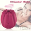 Rose Vibator Toy Vibrator for Women Silicone Clitoris Sucker Rose Shape Sex Toy Nipples Sucker 10 Frequency Clitoris Stimulator 1