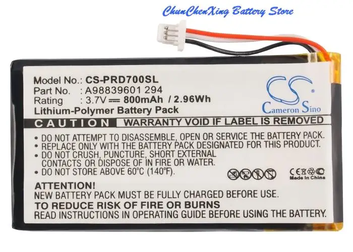 Cameron Sino 800Mah Batteria A98839601294 Per Sony Prs-700, Prs-700Bc