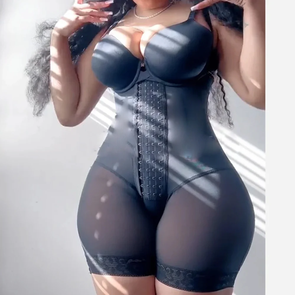 Fajas Colombianas High Compression Front Hooks Shaper Slimming Shapewear Waist Trainer Post-Surgical Use Underwear