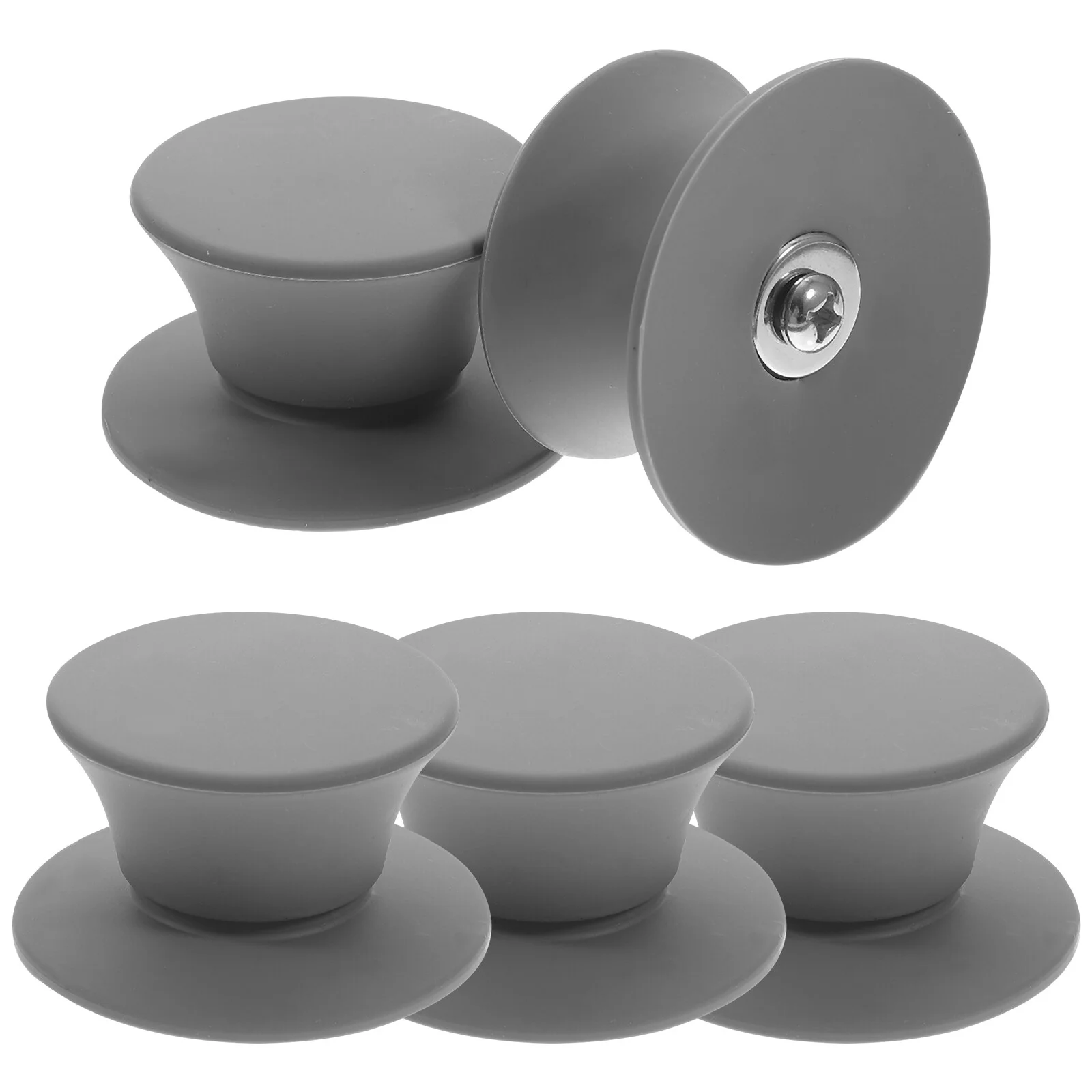 

5 Pcs Grip Silicone Cookware Pot Knob Handle Pan Replacement Lid Silica Gel Universal Handles