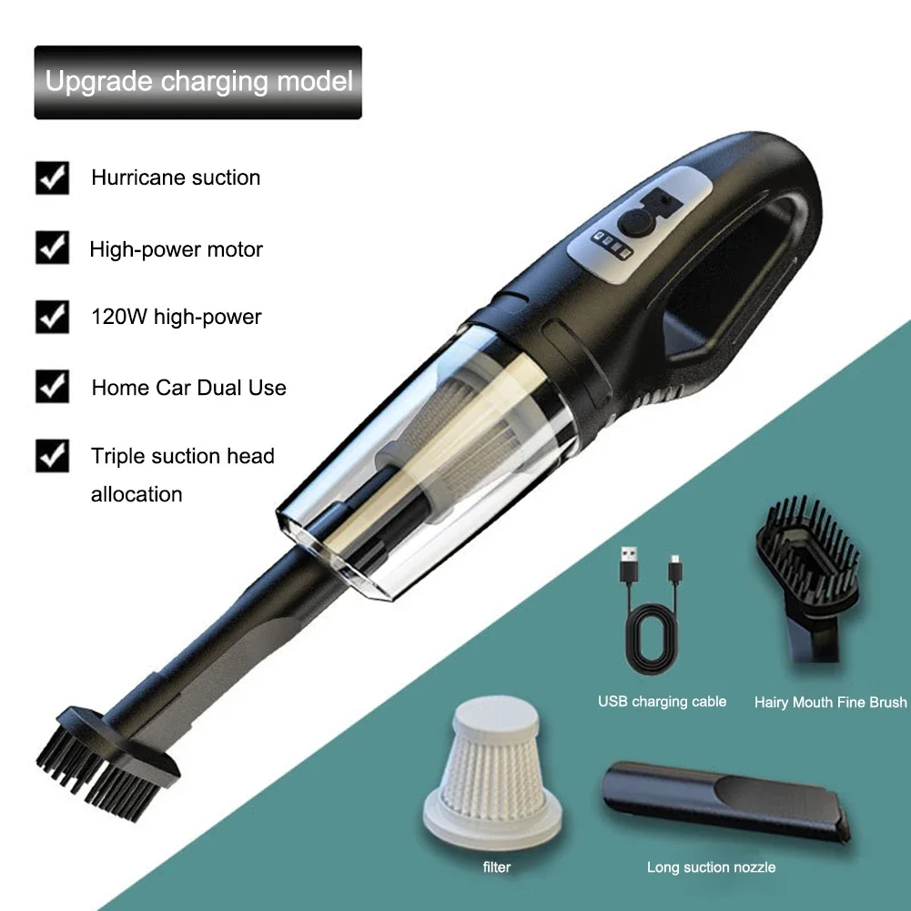 Car Mounted Vacuum Cleaner 1 Set Handheld Powerful Suction Rechargeable Car and Home Dual Use Small Wireless Vacuum Cleaner wireless vacuum cleaner vacuum cleaner portable vacuum cleaner handheld vacuum cleaner