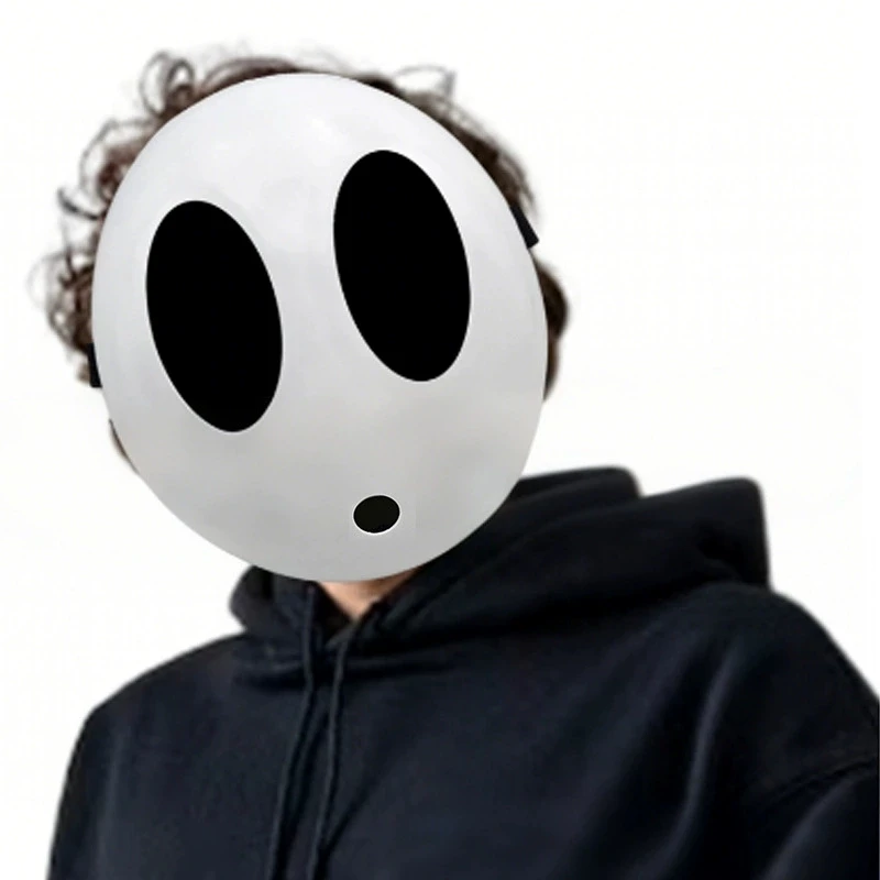 Maschera di Shy Guy di Game Bros, Costume Divertente Unisex per Adulti, Maschere in Plastica per Halloween, Carnevale, Feste, Accessori per Travestimenti, Personaggio dei Cartoni Animati - immagine 3