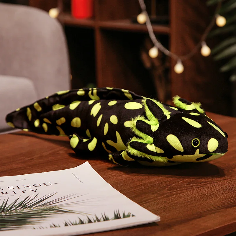 thumbnail image 1 of 45-80cm Kawaii Colorful Newt Plush Toy Stuffed Cute Axolotl Salamander Fuzzy Plush Fish Appeasing Long Pillow Cushion Kids Gift, 1 of 5