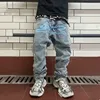 2024 Cyber Y2K Fashion Flying Dog Printed Baggy New Jeans Pants For Men Designer Clothes Luxury Kanye Straight Cowboy Trousers 1