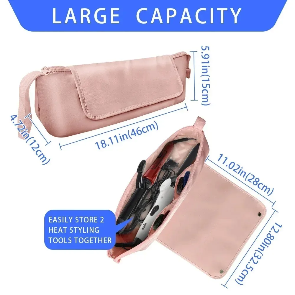 Waterproof Hair Tools Storage Bag Heat Resistant Mat Protective Cover Hair Dryer Carrying Case Large Capacity Dustproof