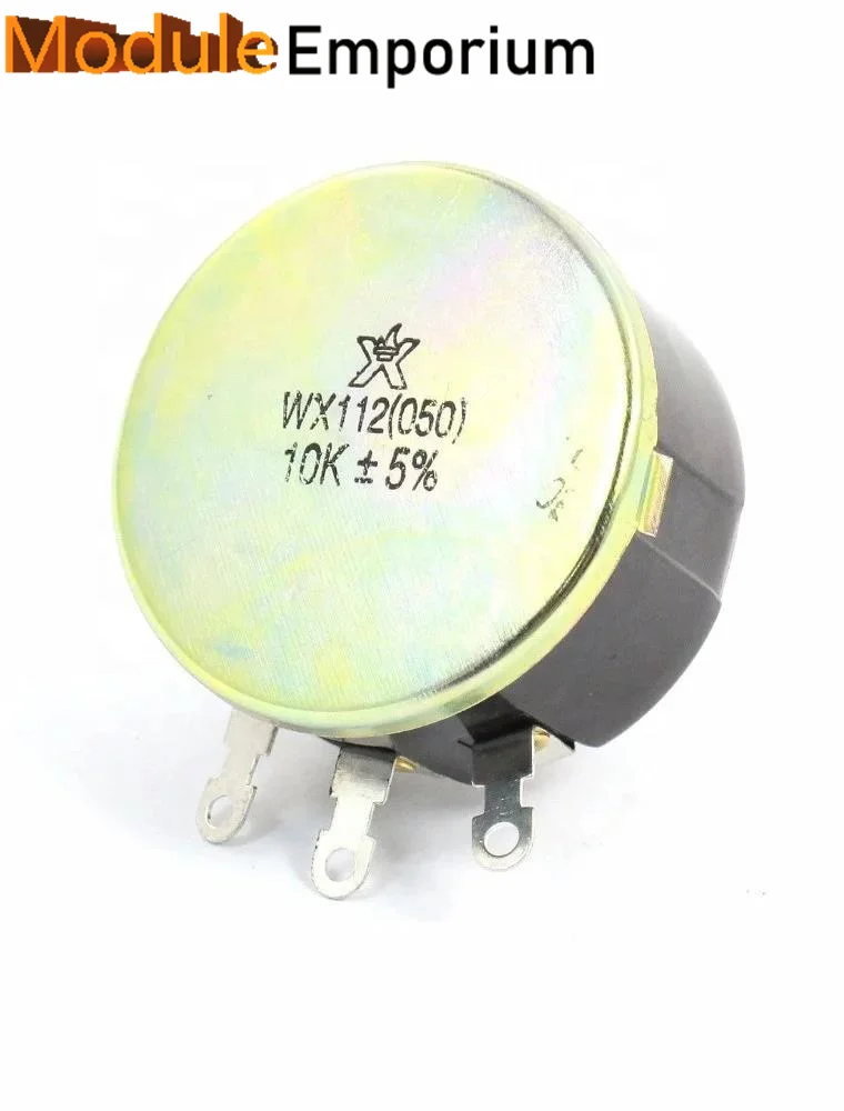 5PCS 5W 10K Ohm Variable Resistor 3 Pin Wire Wound Potentiometer WX112(050)