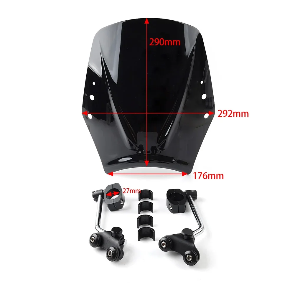 Motorcycle screen Double Bubble Windshield Deflector Protector WindScreen Universal For Harley Yamaha BMW Honda For Suzuki etc.