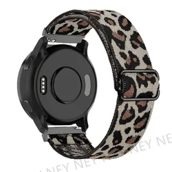 Elastic Nylon Strap - Sporty & Versatile 20mm/22mm Bracelet Band for 22mm watch band (Leopard print 16)