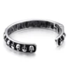10mm Skull Ghost Head Bangle Men 316L Stainless Steel 2