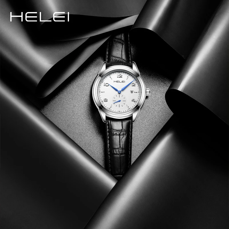 HELEI 2024 New Fashion Date Waterproof Male Wristwatch Classic Retro Luxury Hot Models Bussiness Men's Quartz Watch For Men