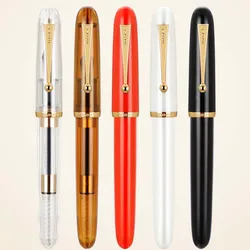JinHao 9016 Fountain Pen Acrylic Transparent Spin Pen 35MM Nib Stationery Office School Supplies Writing Gift Ink Pens