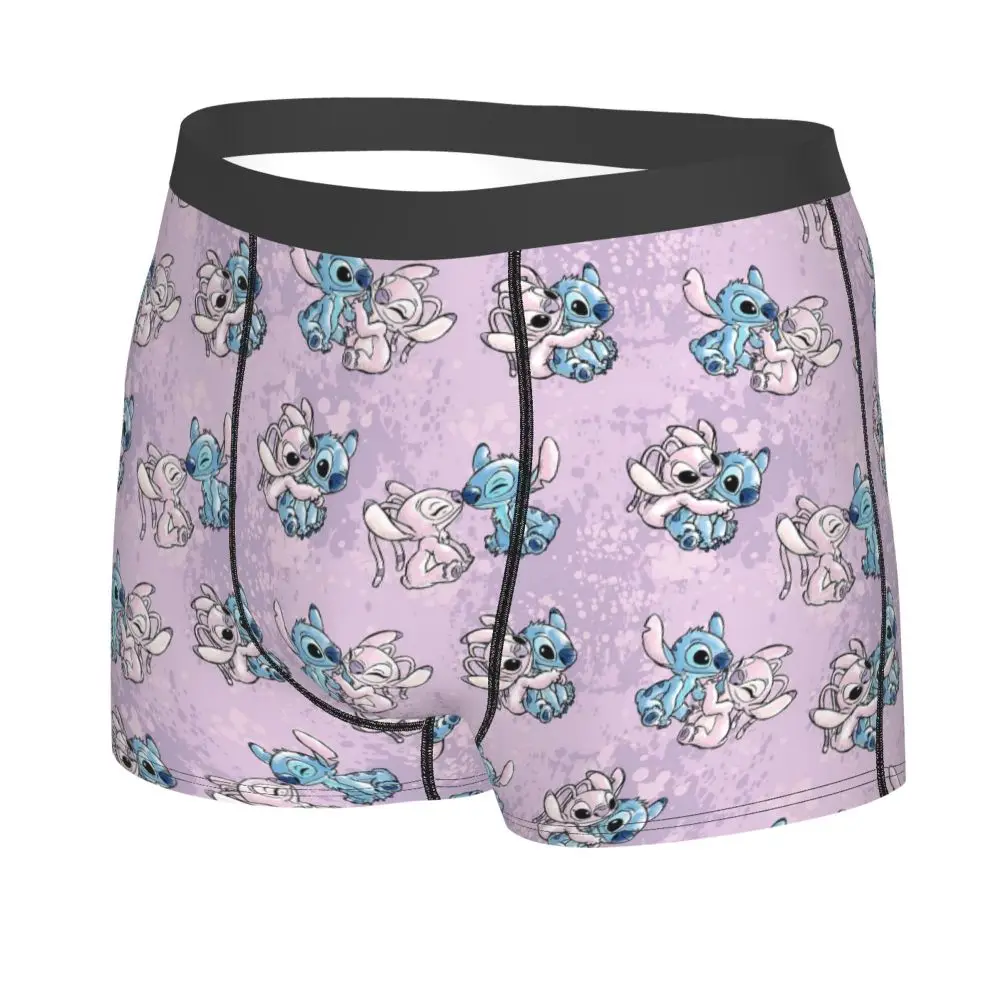 Custom Stitch Lion Cute Boxers Shorts Men's Disney Movie Briefs Underwear Fashion Underpants