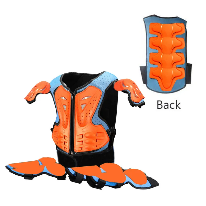 Children Motorcycle Motorbike Body Armor Boys Girls Skiing Roller Skating Blance bike Protection Kid MTB Downhill pad