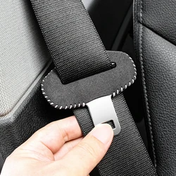Luxury Leather Auto Seat Belt Buckle Protector Cover - Premium Car Interior Safety Accessory (1pcs)