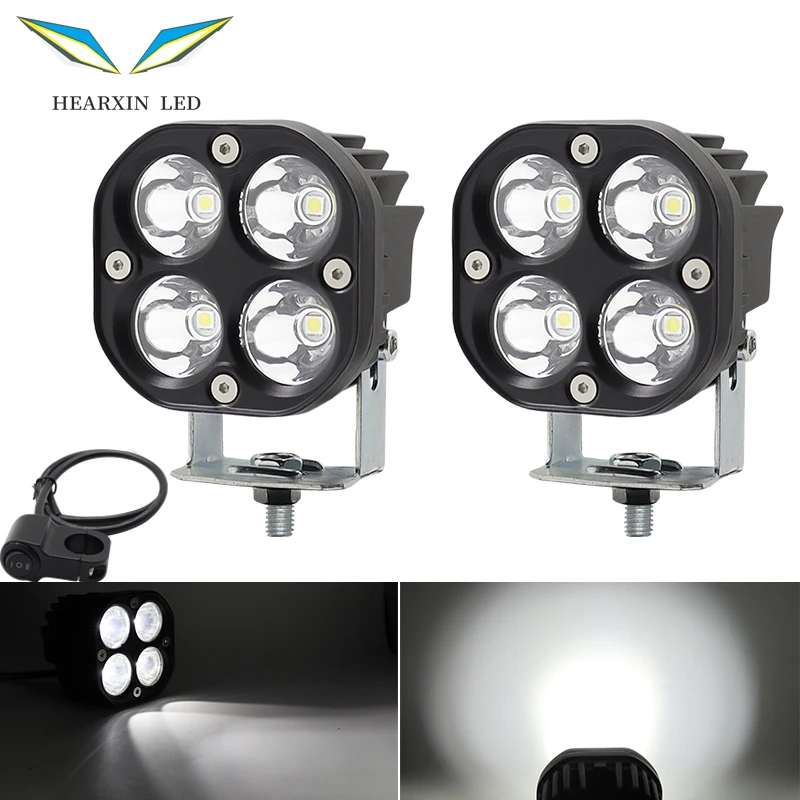 

3 Inch LED Work Light Bar 12V 24V For Car Yellow Fog Lamp 4x4 Off Road Motorcycle Tractors Driving Lights White Square Spotlight