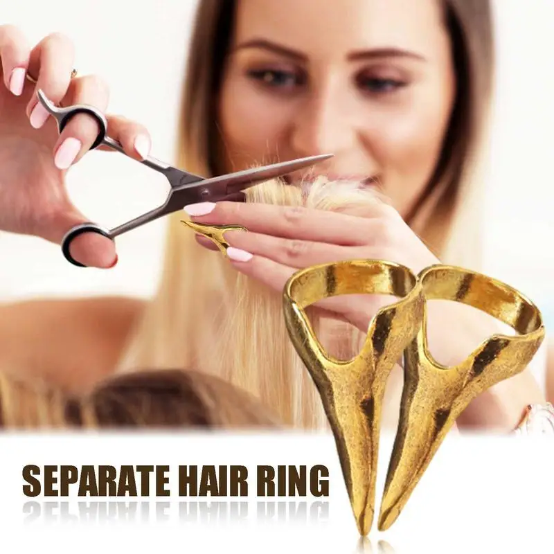 Hair Selecting Tools Personalizeds Parting Ring Hair Sectioning Comb Hair Braiding Weaving Curling Styling Extension Nail Ring