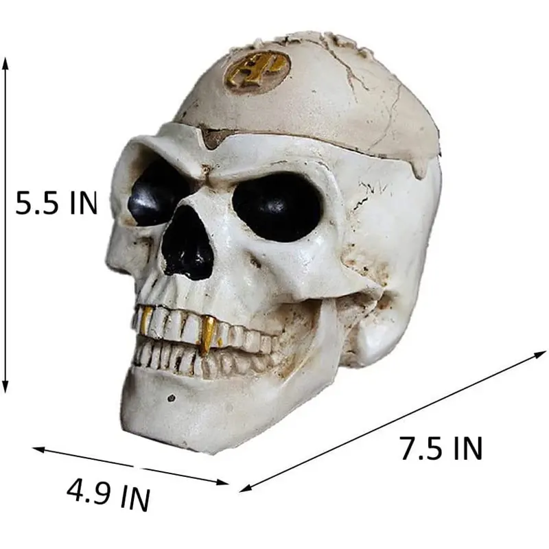 Cigarettes ashtray Skull cigarette ashtray Creative Halloween horror decoration Resin Smoking ash tray Home decor gifts Decorative objects statue