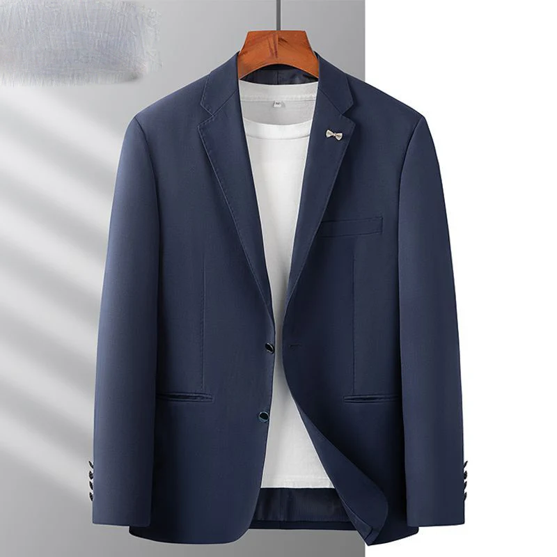 Fashion Lapel Button Pockets Solid Color Korean Blazers Men's Clothing 2023 Autumn Winter Loose All-match Tops Casual Blazer