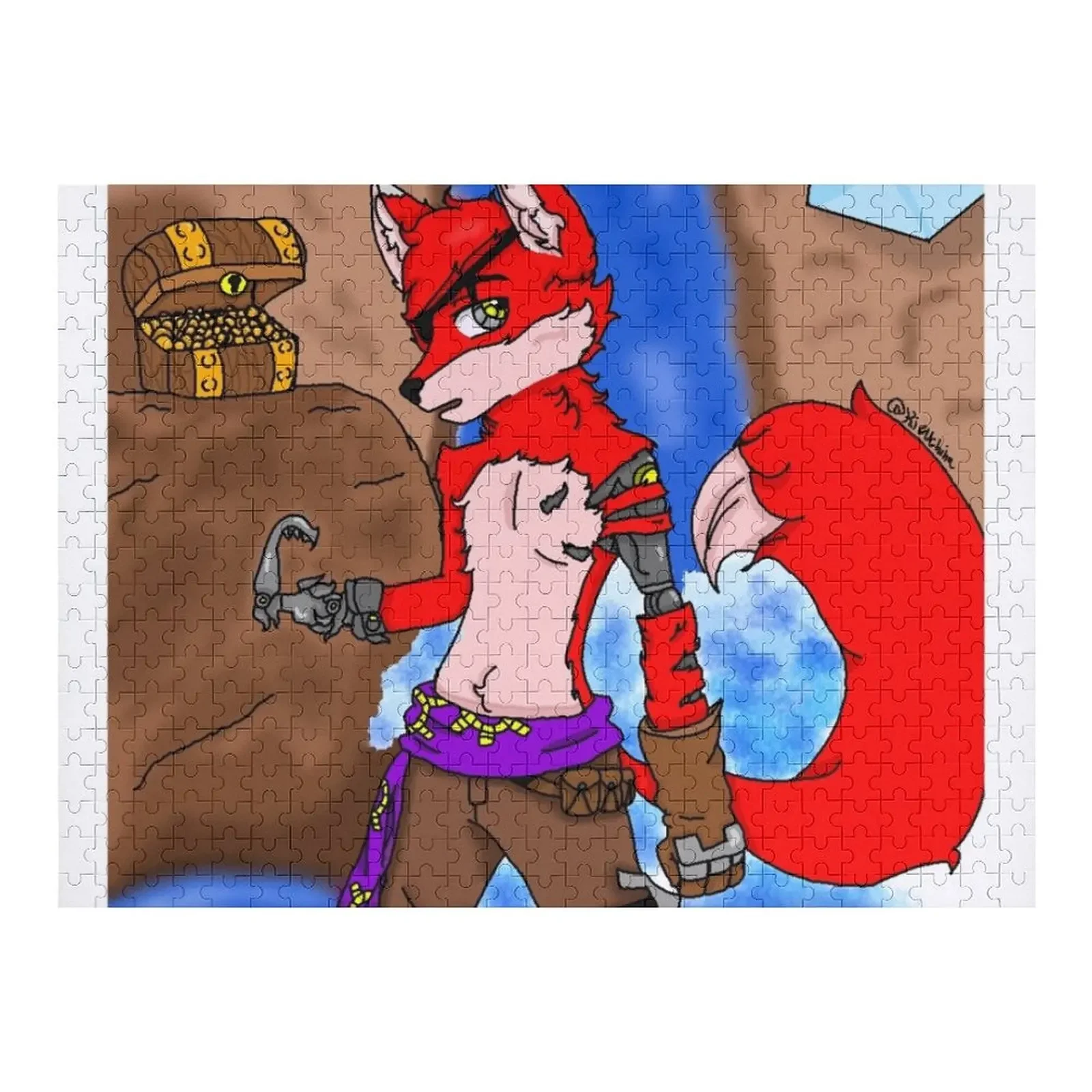 

Foxy the Pirate Jigsaw Puzzle Christmas Gifts Wooden Name Puzzle