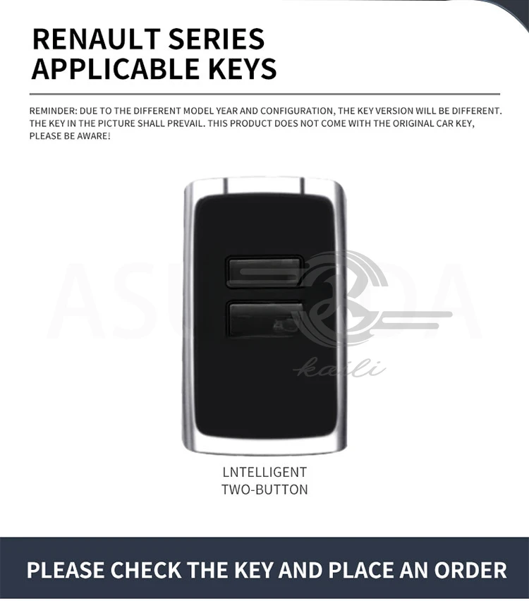Key Case Auto TPU Zinc Alloy For Renault Duster Logo Car Key Chain Car Metal Shell Interior Decoration Accessories