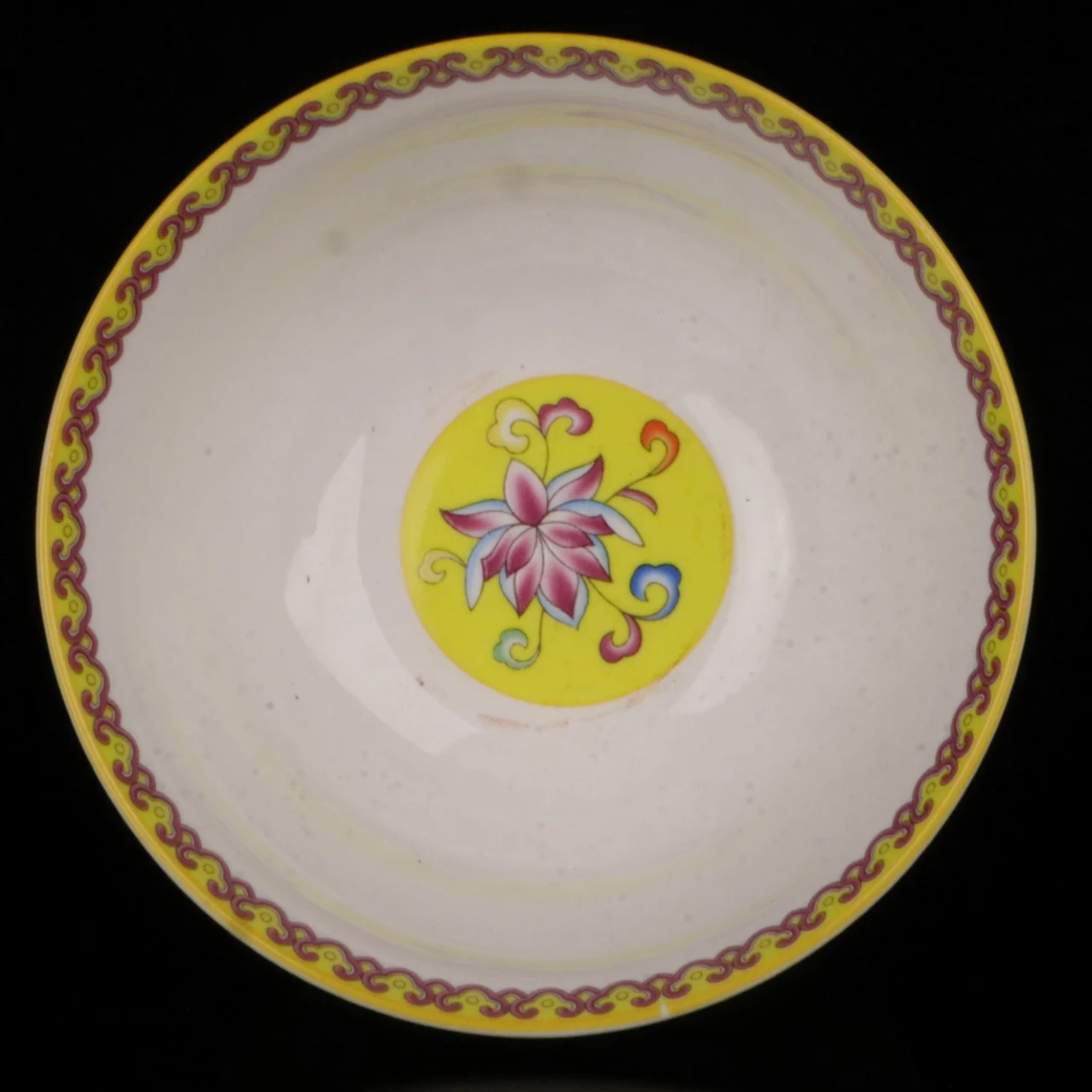 Jingdezhen Pink Yellow Dragon Pattern Small Bowl Antique Porcelain Decoration 3