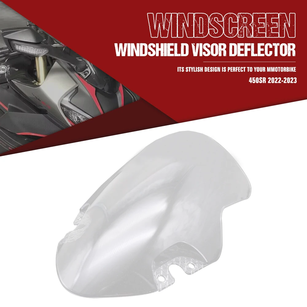 

For CFMOTO 450SR 450 SR 450SS 2022 2023 Motorcycle Windshield Windscreen Deflector Windshield Screen Visor Windscreen Protector