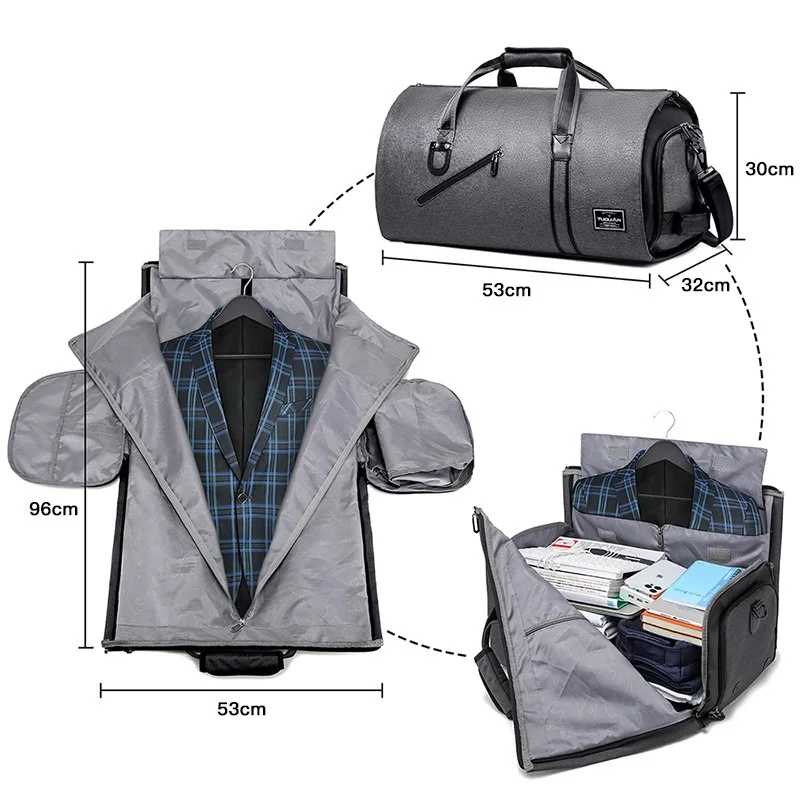 New Garment Duffle Bags for Travel Suit Bags for Men Porta Trajes Para Hombre Viaje Waterproof Carry on Hanging Weekender Bag