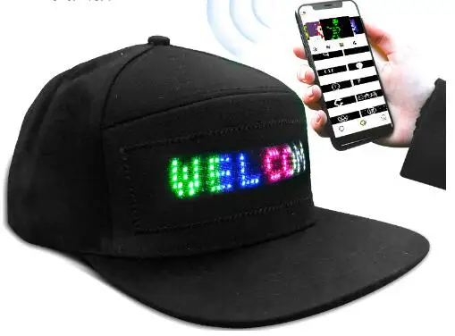 

Color Display Hat Bluetooth Editing Duck Tongue Hat Luminous Advertising Hat Large Beach Hat