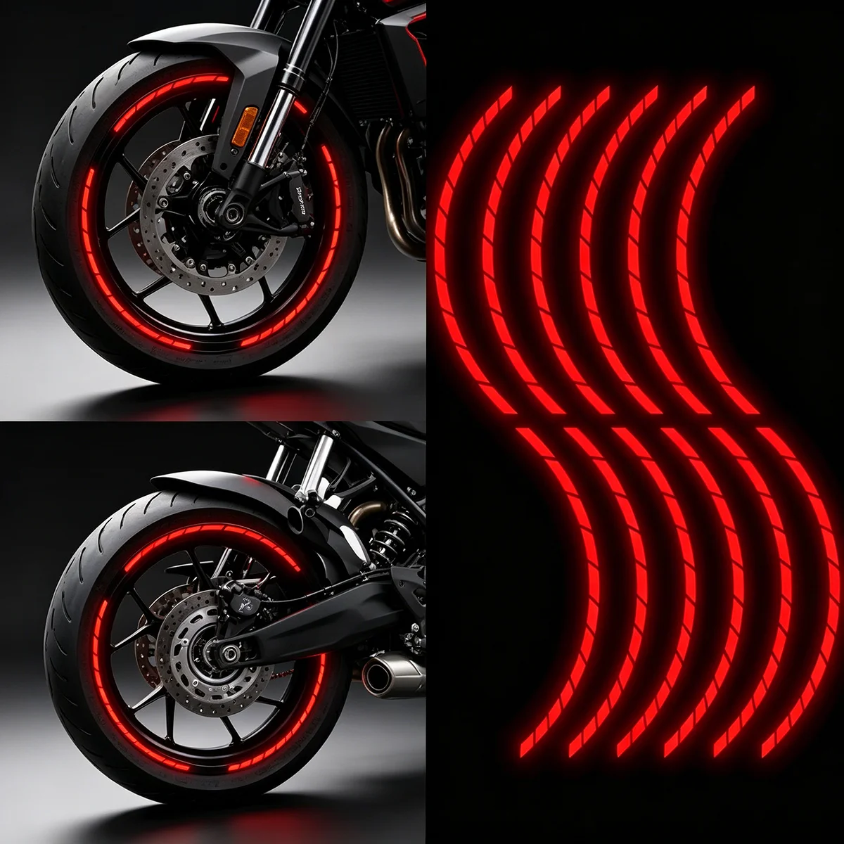 Vinyl Motorcycle Wheel Stickers Car Bike 17/18 Inch Rim Decals for Kawasaki Suzuki Yamaha Honda Ktm Ducati Bmw