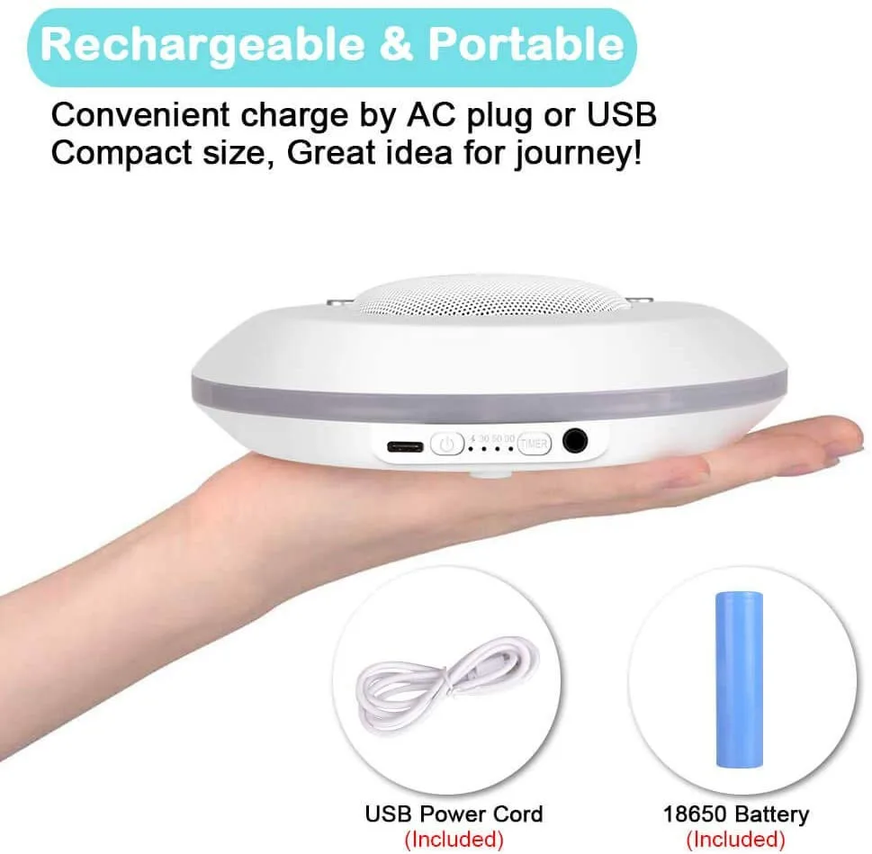 Baby White Noise Sleep Machine con luce integrata 28 suoni rilassanti USB ricaricabile 2023 Baby White Noise Sleep Aid Device