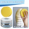 Practical White Shoe Cleaning Cream with Wipe Sponge Stains Remover Deep Cleansing Multi-Functional Cleaning Cream 3