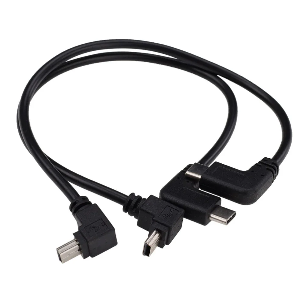 

1000 шт. 90 градусов колено USB 3.1 Тип C штекер на Mini 5 Pin B штекер конвертер OTG адаптер кабель передачи данных