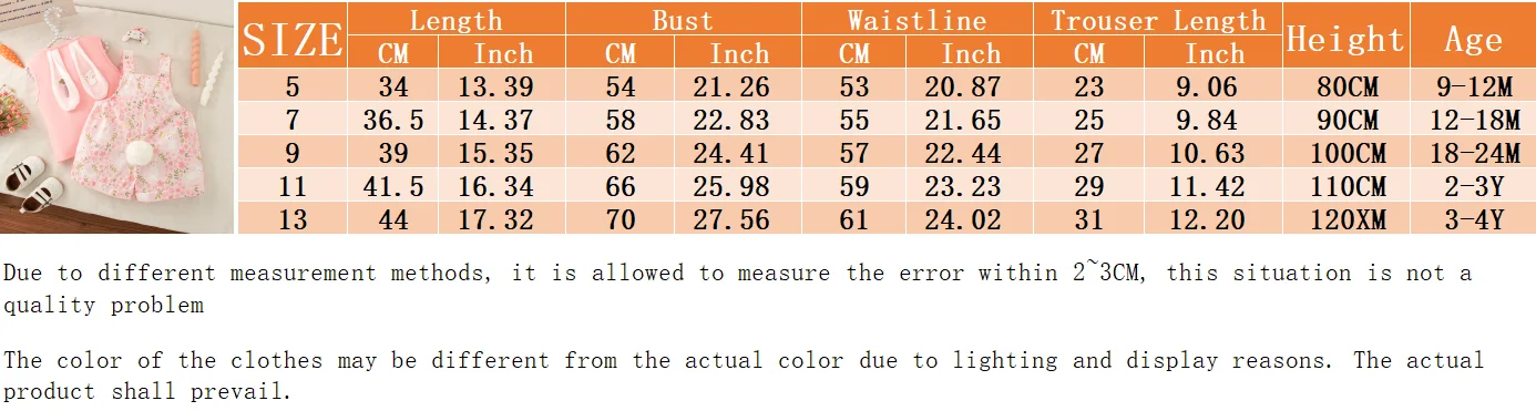 Description Picture 2 of item2pc/Set Baby Girl Outfit Summer Cartoon And Checkered Pattern Bib Pants Children Clothes Cute Casual Toddler Baby Clothing