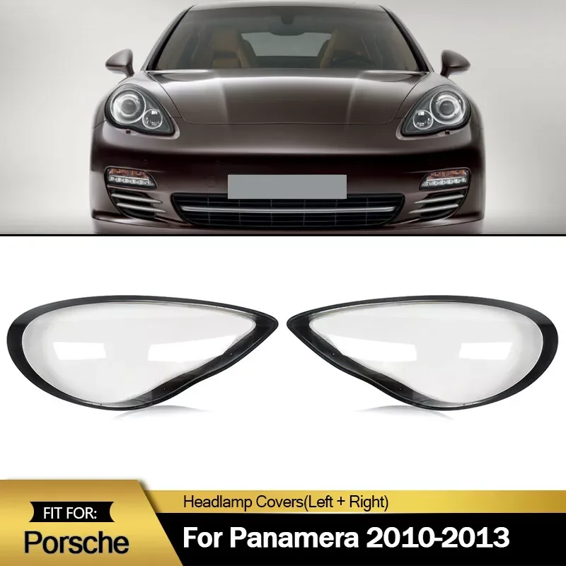 For Porsche Panamera Headlights Lampshade 970 4-Door 2010-2013 Headlight Headlamp Lens Cover Left Right A Pair Car Lamp Shade