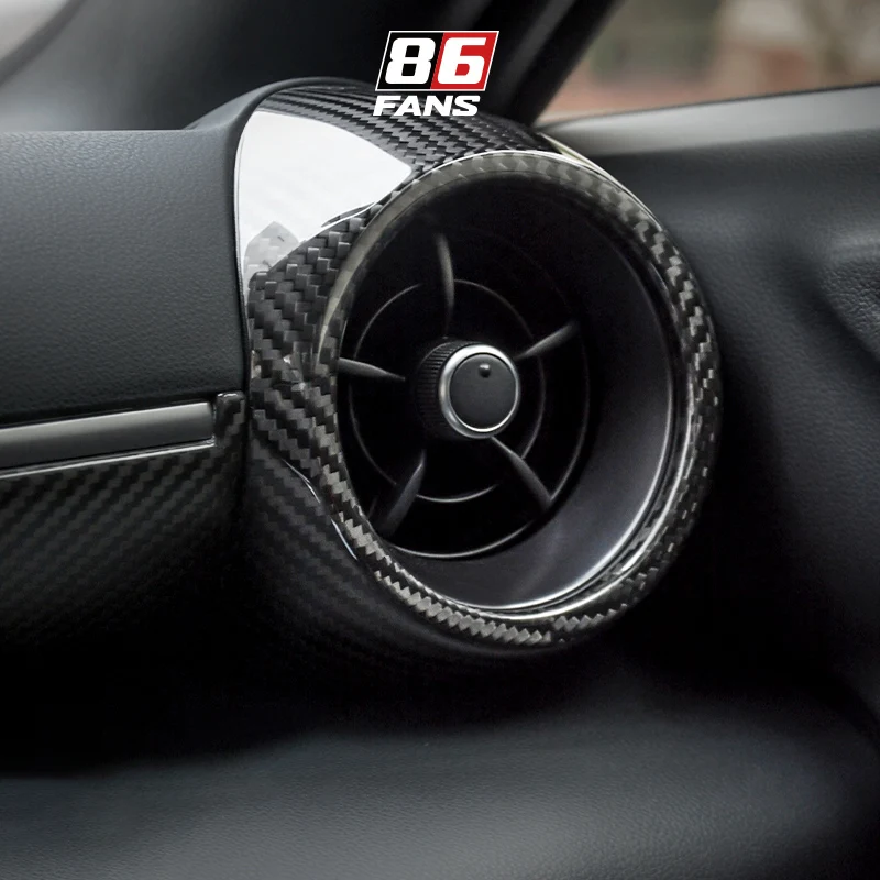 

for Toyota GR86 Subaru BRZ 2022 2023 Real Carbon Fiber Air Conditioner Vent Outlet Cover Ring Interior Accessories Cover Trim