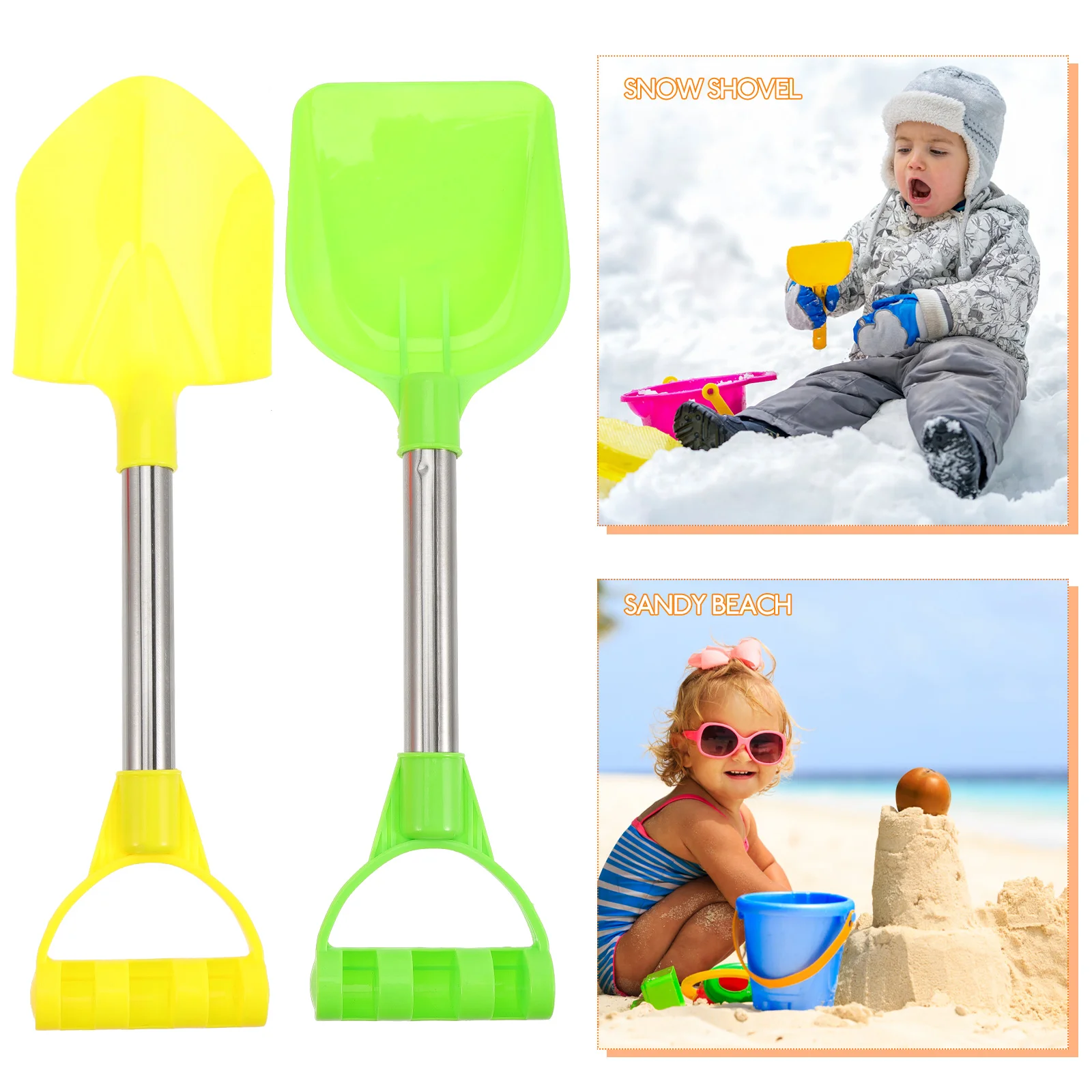 4 Pcs Play with Snow Machine Blocks Makers for Snowfield Portable Games Playing Toys Stainless Steel Clamps Kids Molds 5