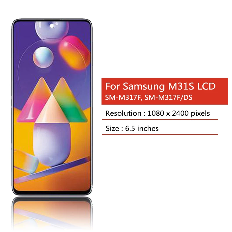 Фото ЖК-дисплей Super AMOLED M31S для Samsung M31s SM-M317F M317F/DS, ЖК-дисплей с сенсорным экраном и дигитайзером в сборе, панель с рамкой №2