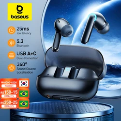 Baseus AeQur G10 Wireless Earphone 25ms Low Latency Gaming Earphones Bluetooth 5.3 Dual-Connection Headphone 25H Playtime Earbud