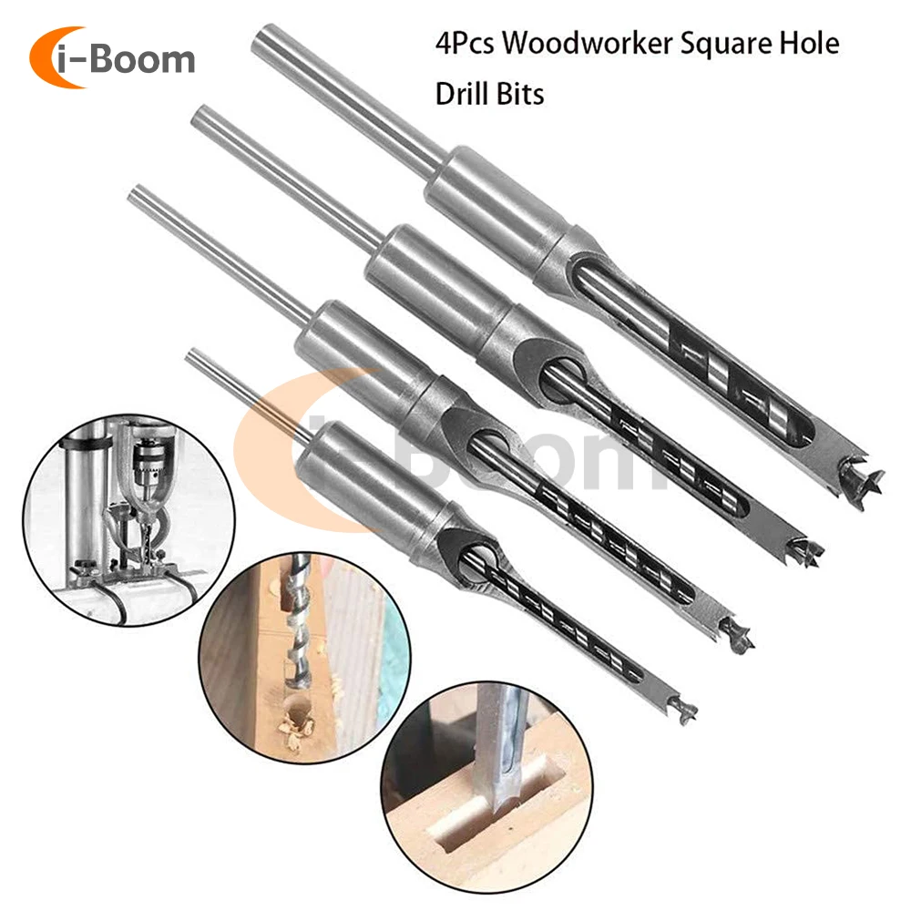 SquareHoleMortiseChiselDrillBitToolsWoodworkingHoleSawDrill