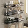 1 Piece Bathroom Rack Wall-Mounted Shampoo And Cosmetic  Rack Aluminum Shower Shelf Towel Toothbrush Tooth Cup  To Barh tub mat 4