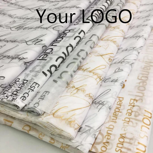 custom logo design printed tissue wrapping paper gift bag wine shoes  packaging packing decoration protection material - AliExpress